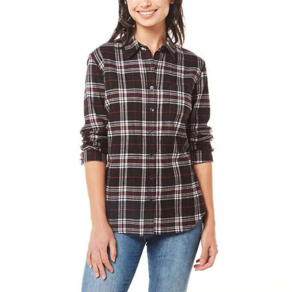 NWoT Weatherproof Vintage Womens Long Sleeve Flannel Button Up Size XL $80 HH497